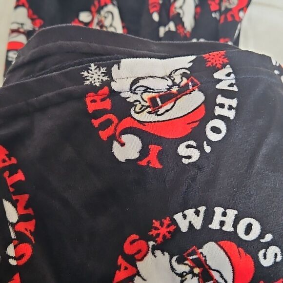 MAD Engine Women's Polyester Christmas PJ Bottom Small Black & Red - Picture 8 of 16